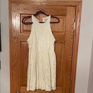 LC Lauren Conrad Cream Halter Sundress for Wedding Guest